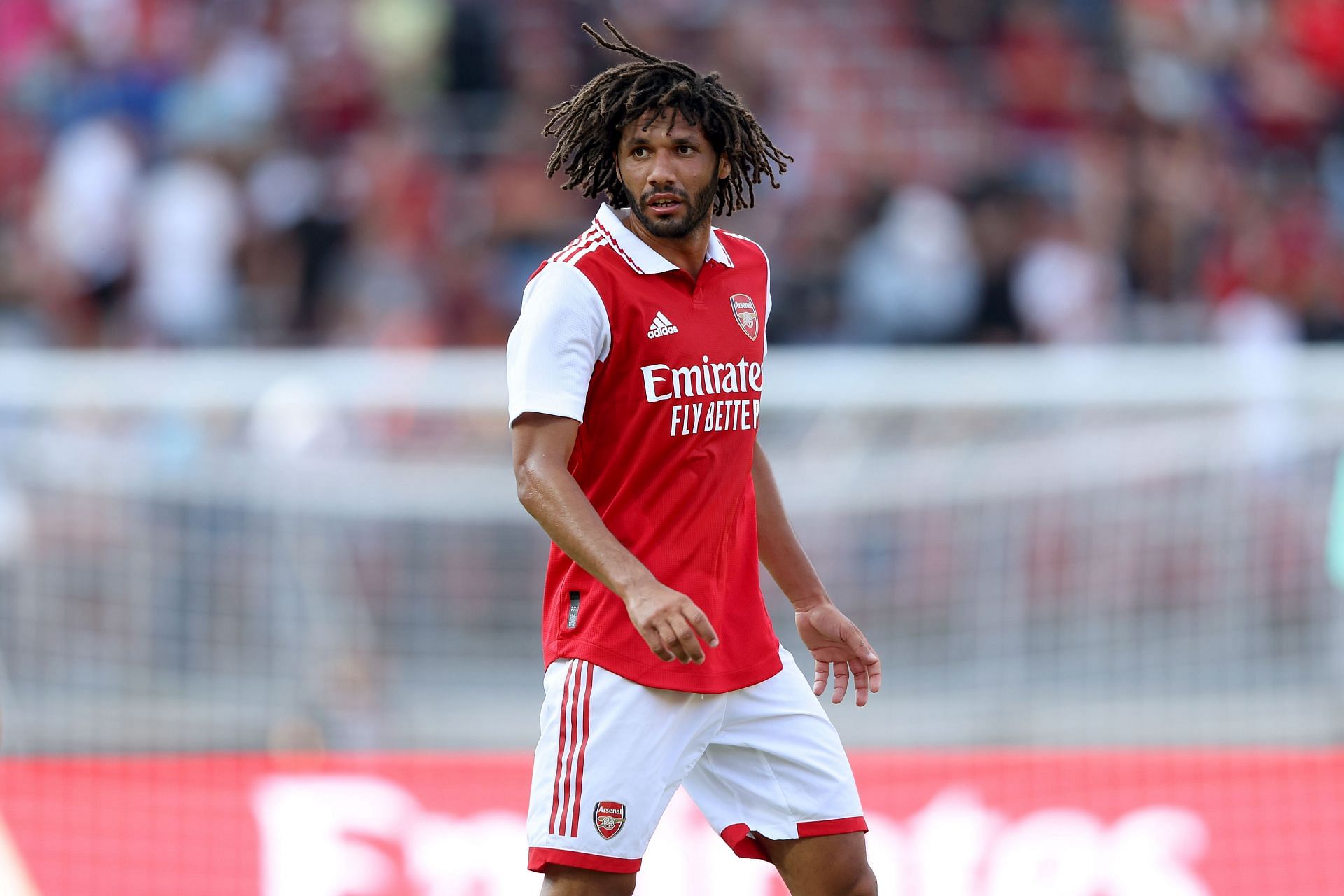 Arsenal midfielder Mohamed Elneny in action